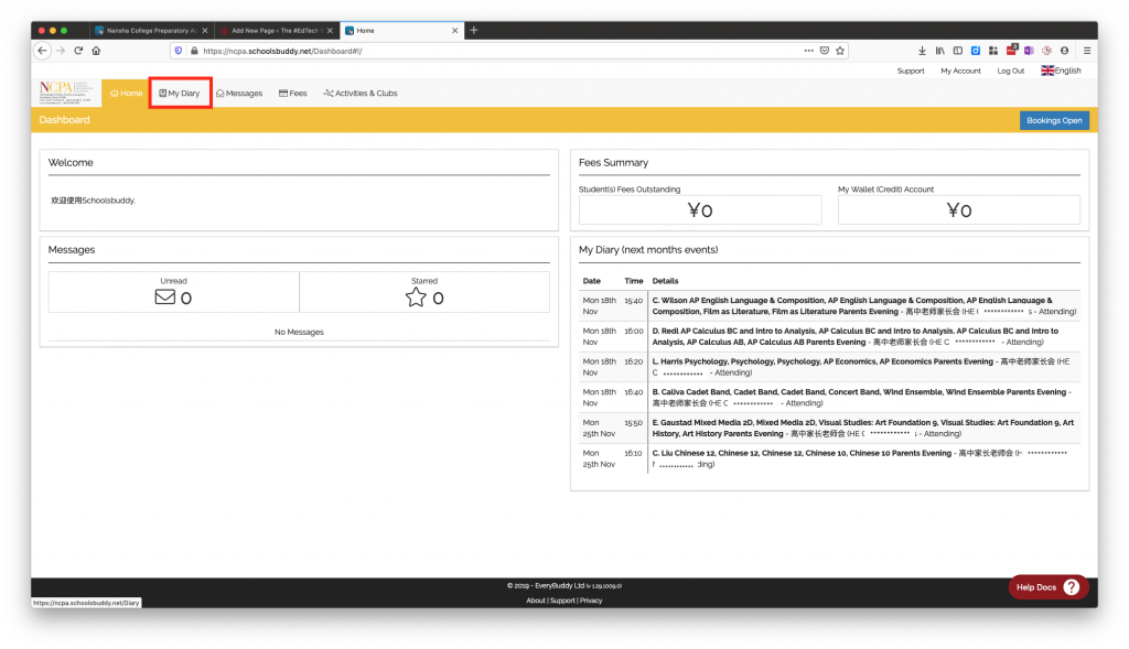 How students can view their parentteacher conference bookings The 